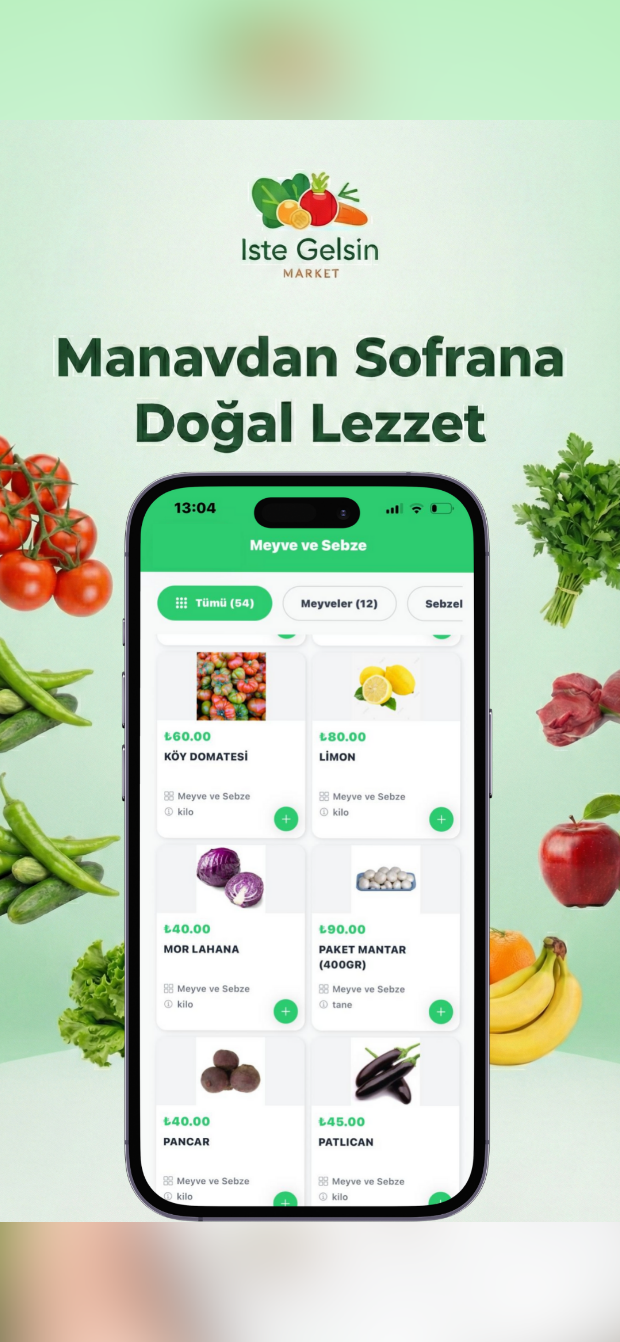 Manavdan Sofrana Doğal Lezzet